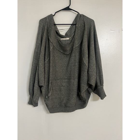 Free People "WE THE FREE" Womens Westend Thermal Top Oversized Slouchy Boho - Picture 1 of 8